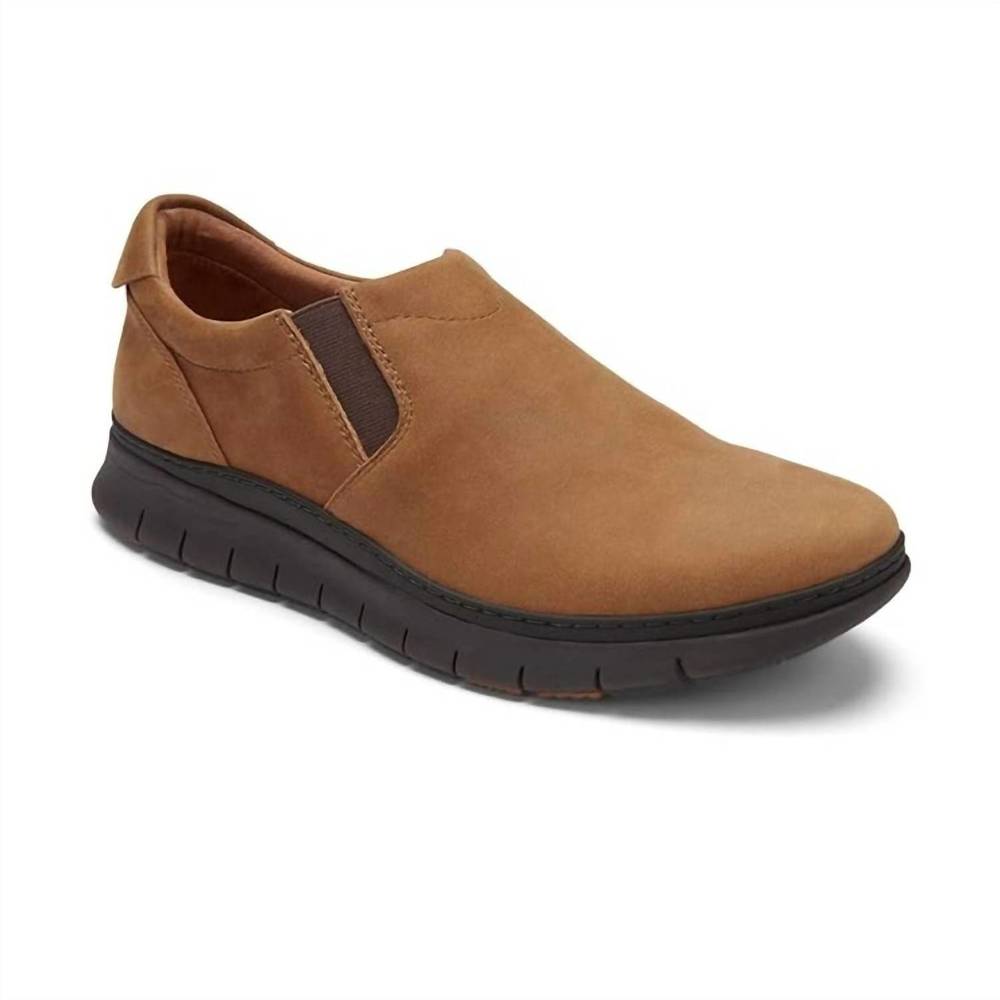 NEW VIONIC men's khai nubuck slip on shoes in toffee